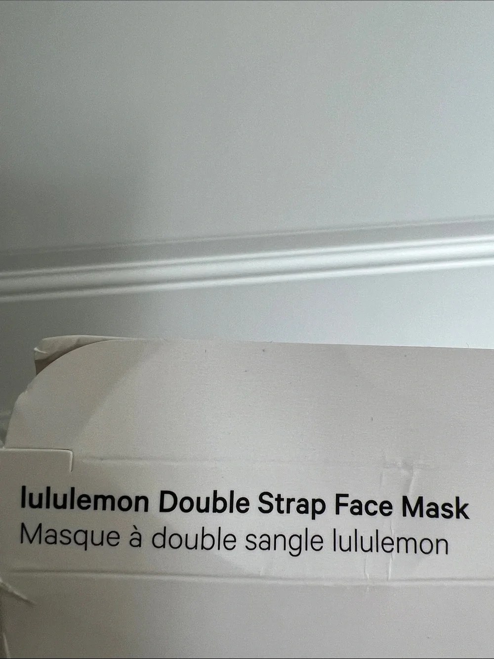 Lululemon Double Strap Face Mask - Mauve Grey NEW